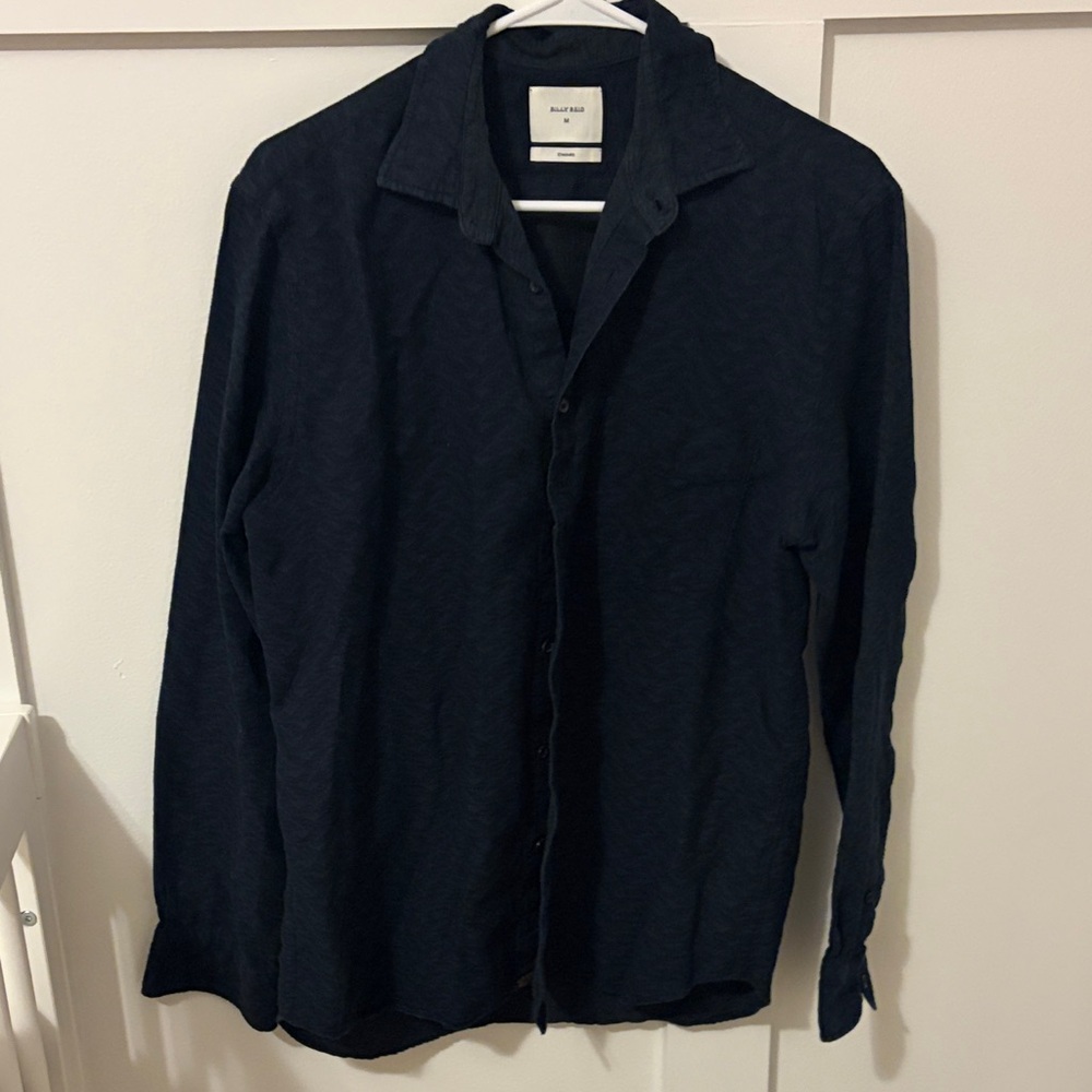 Billy Reid Charcoal Patterned Shirt